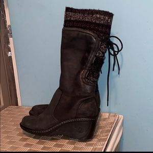 UGG black sweater boots size 6